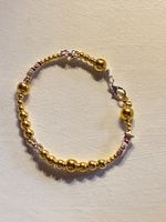 ARMKETTE PERLEN,GOLD-SILBER
