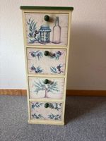 Kommode mit 4 Schubladen ländlich bemalt H77cm B25cm