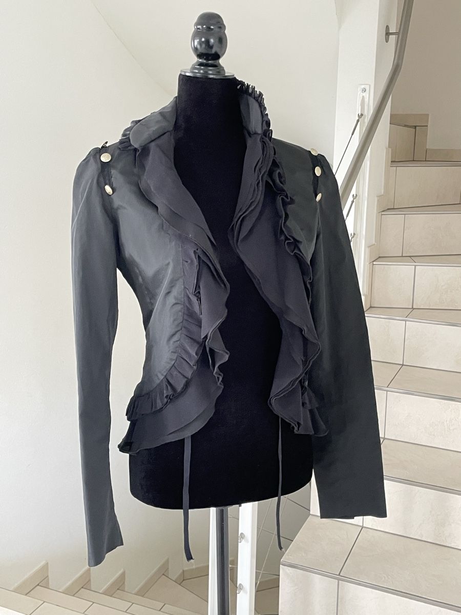 Giacche: Black Ruffle Jacket - Stylish & Lightweight – Usato da Richterswil venduto da Prangins9 1