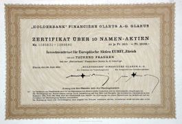 "Holderbank" Financière Glarus AG, Glarus - 1970 (10er)