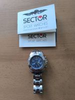 Montre Sector Chronographe, bracelet acier, vintage.