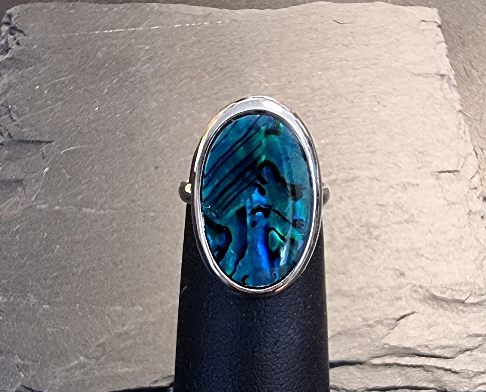Anelli: Bague argentée avec abalone – Usato da Veyrier venduto da Leilazizou
