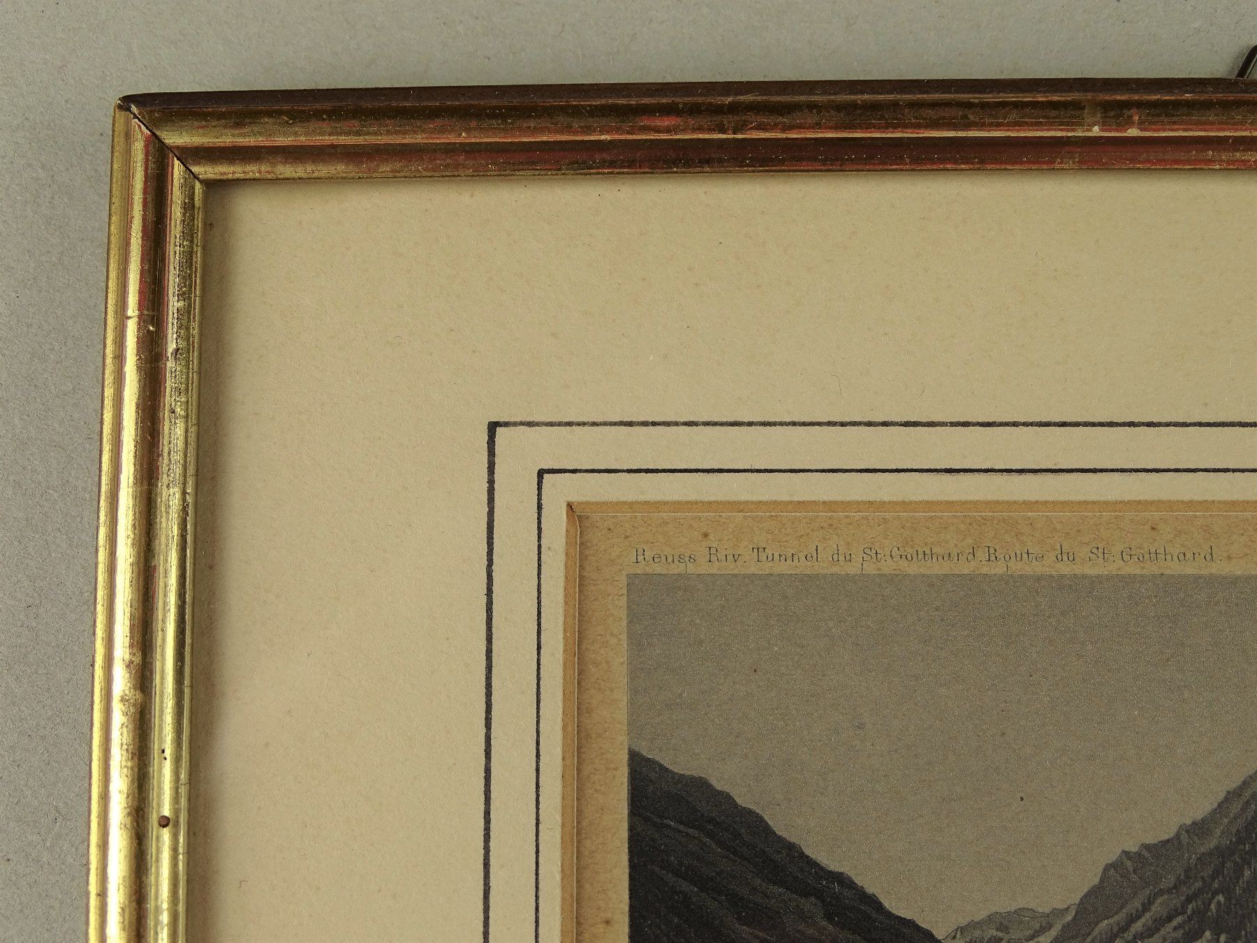 Incisioni: GÖSCHENEN, AQUATINTA UM 1885 – Usato da Grüningen venduto da Kartensammler 3