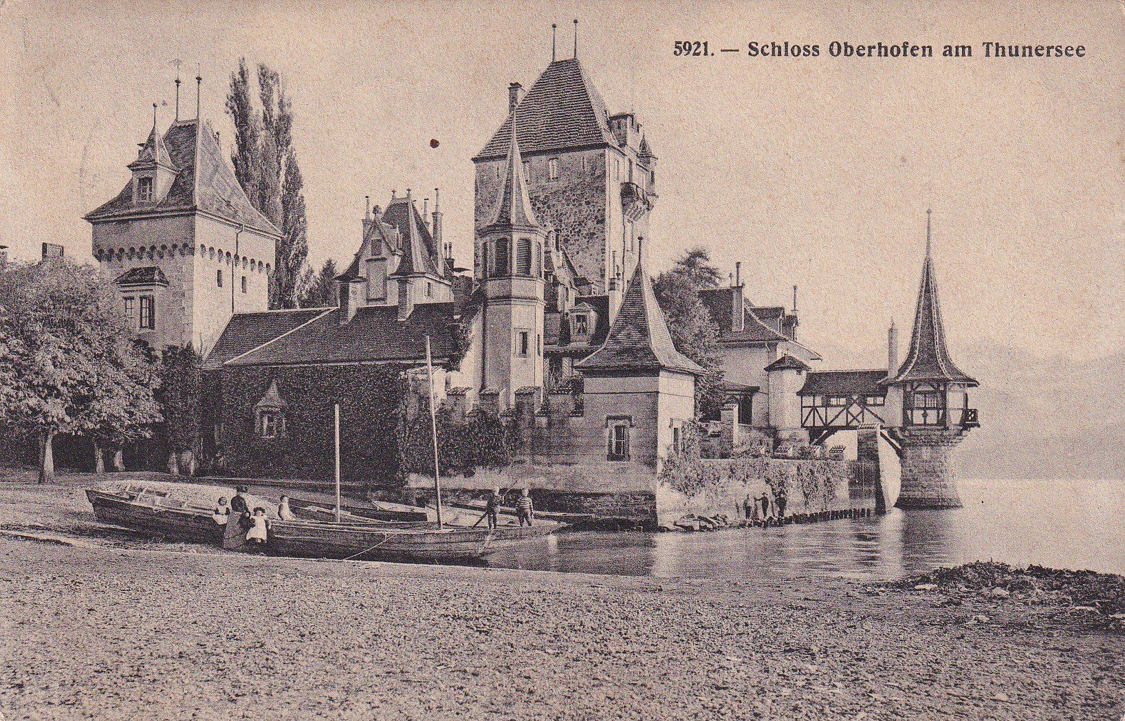 Cartoline postali: Schloss Oberhofen am Thunersee 1909 – Usato da Cormoret venduto da Pascalll2001