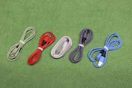 5xFarben USB C Schnell Ladekabel USB Typ C handy natel telef