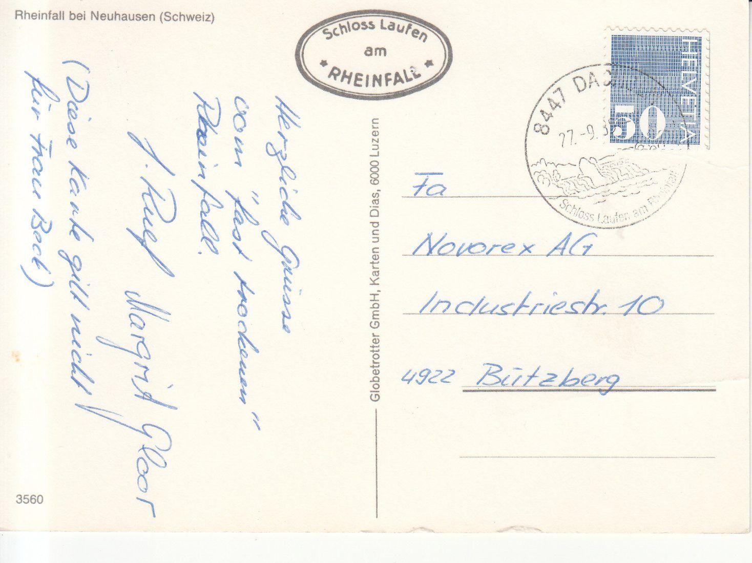 Cartoline postali: Rheinfall 1989 – Usato da Bürglen TG venduto da StampGraf 1