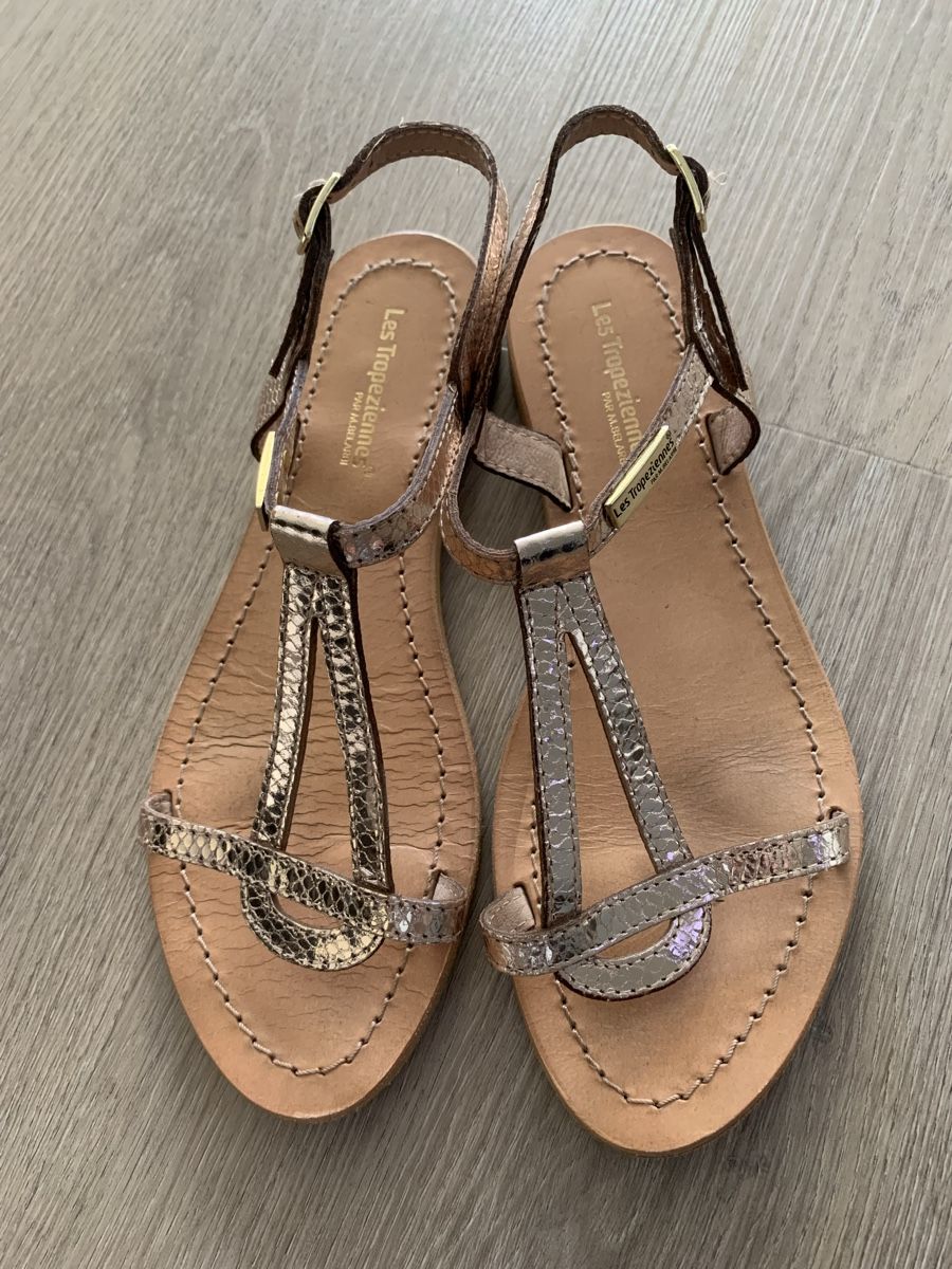 Scarpe da donna: Les Tropeziennes dorées cuir pointure 37 – Usato da Gland venduto da TallyEva 2