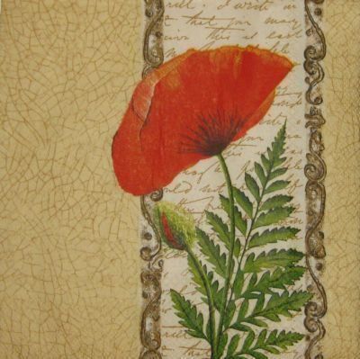 Servietten: Serviette mohn (b13) – Neu (gemäss Beschreibung) aus Schlatt TG von kreativ-atelier