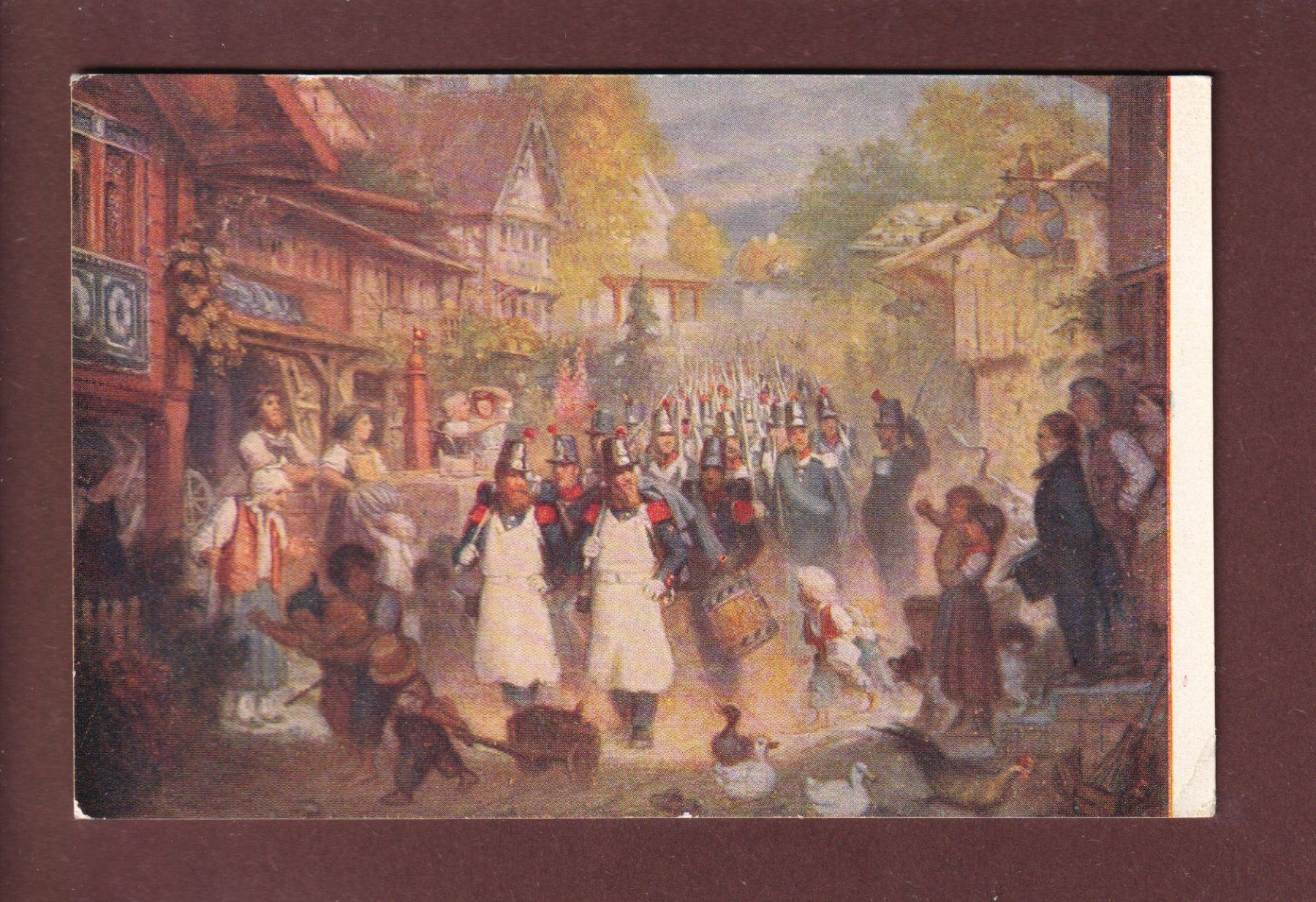 Cartoline postali: PRO JUVENTUTE - Soldats - St. Gallisches Dorf // Eckbug // – Usato da Pully venduto da nicecards