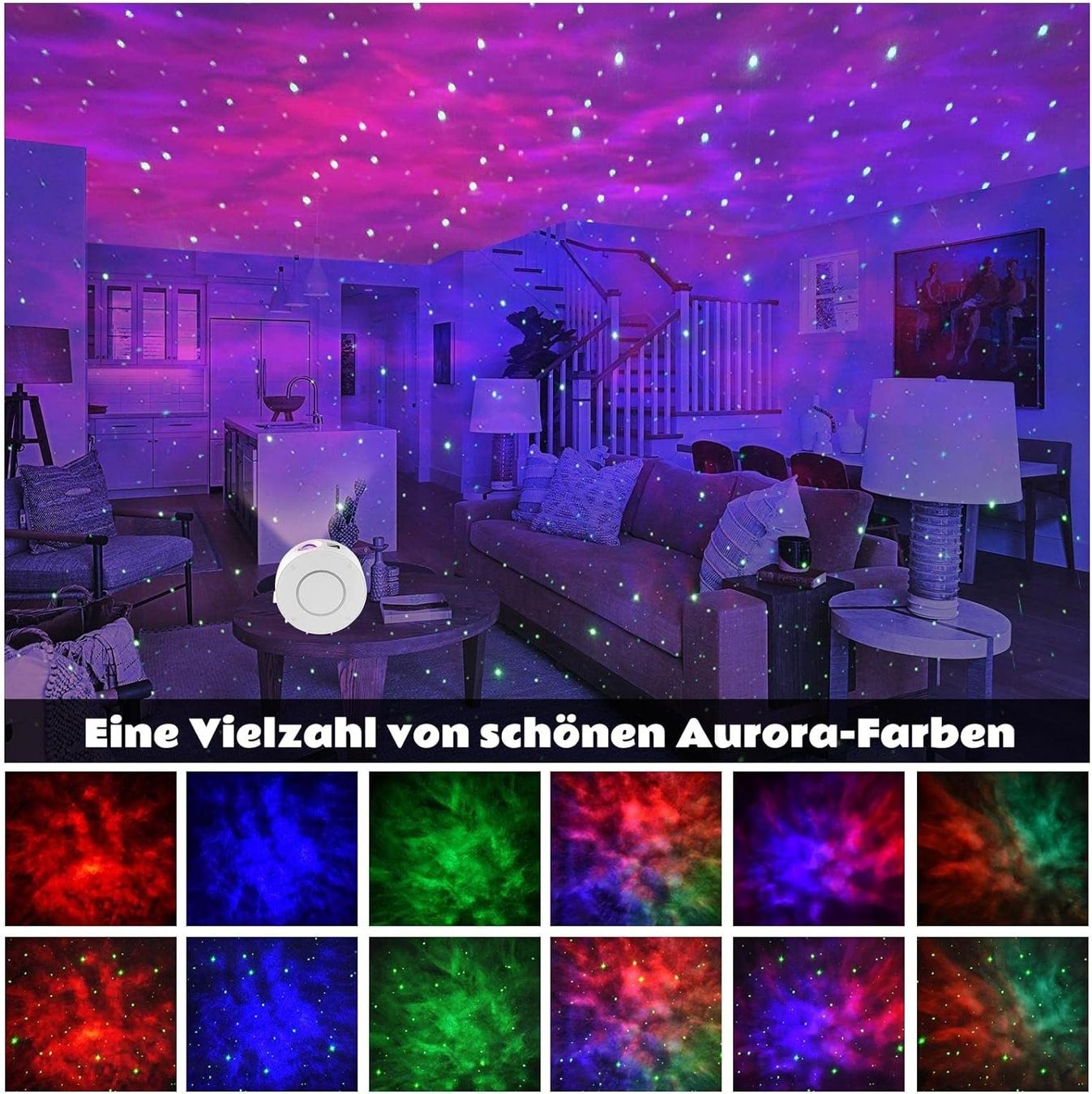 Lampade: Smart LED-Sternenhimmel Projektor mit 3D Galaxy – Nuovo e nell'imballaggio originale da Châtelaine venduto da topshop.switzerland 2