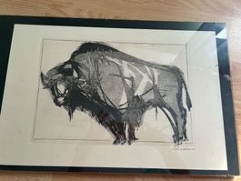 Druckgrafik des Schweizer Künstlers Jacques Schedler