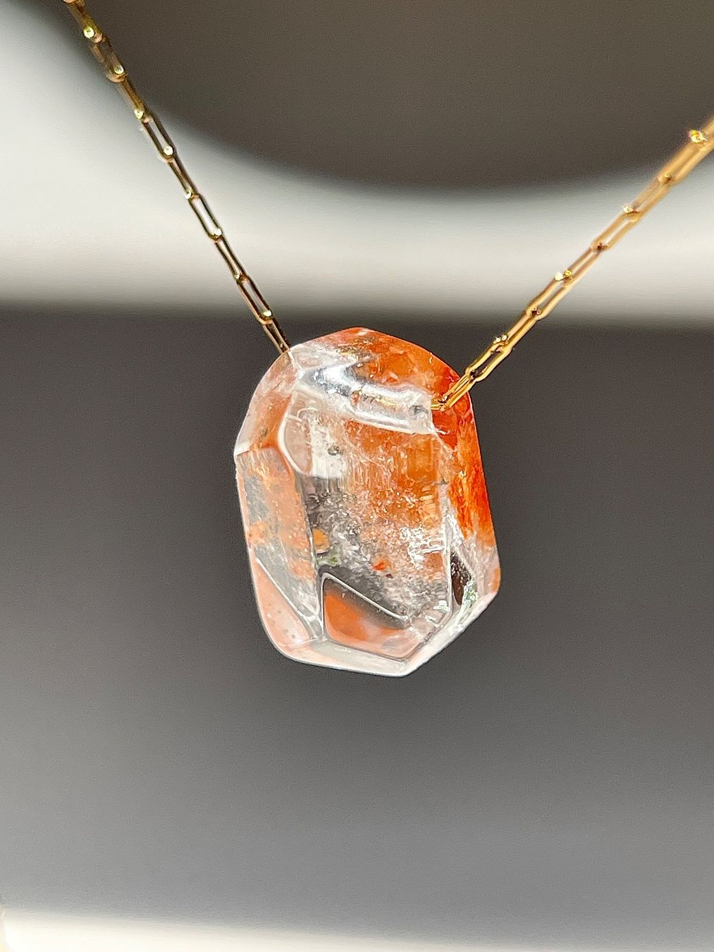 Catenine: Rutil/Phantomquarz Halskette, Edelstein,Facettiert – Nuovo e nell'imballaggio originale da Schiers venduto da sisikristall 2