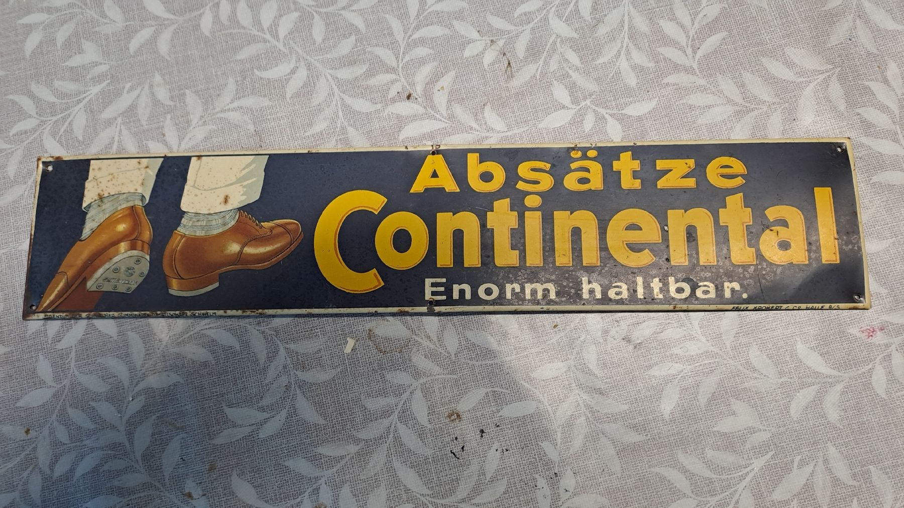 Continental Insegne: Continental Absätze Blechschild antik – Usato da schönholzerswilen venduto da Vistapoint