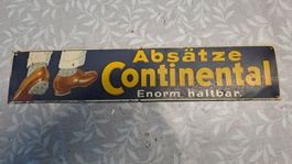 Continental Absätze Blechschild antik