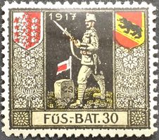 Füsilier Bat 30, 3-teilig, 1.WK, Wi 3.Div 74
