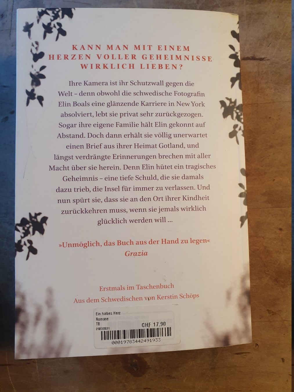 Livres: Ein halbes Herz Sofia Lundberg Gioldmann – D'occasion à Zürich par loosebone 4