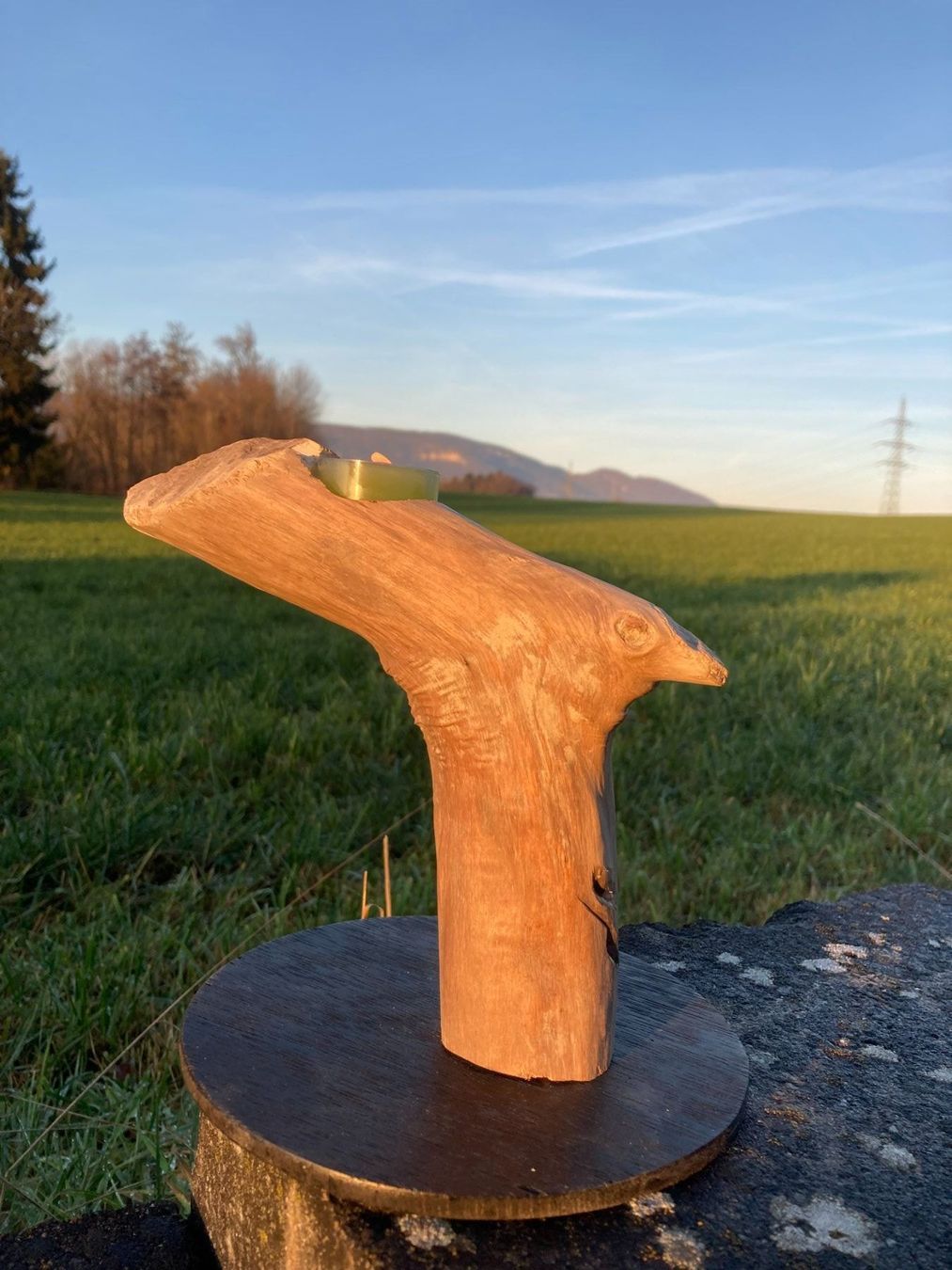 Kerzenständer: Kerzenhalter Schwemmholz Vogel Handarbeit – Gebraucht aus Subingen von Etageren 4