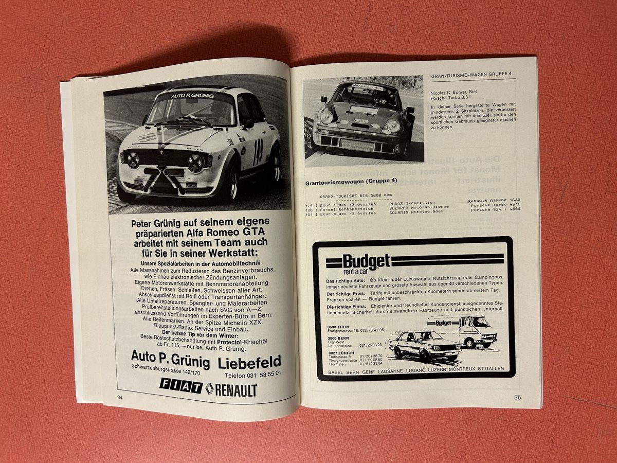 Dokumente: Offizielles Programm Int. Bergrennen Gurnigel 1980 – Gebraucht aus Lanzenhäusern von vic63 9