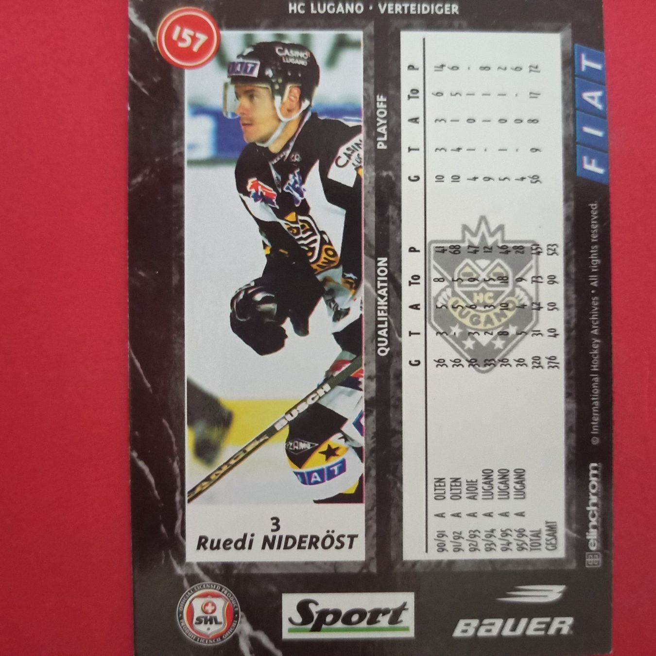 Carte collezionabili: Ruedi Nideröst - HC LUGANO - 1996/97 – Usato da Dübendorf venduto da kb86_MOVIE 1