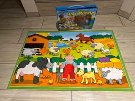 Riesen Holz Puzzle 26 Teile Bauernhof
