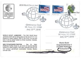 2019, Postkarte, 24. Welt Pfadfinder Jamboree, USA