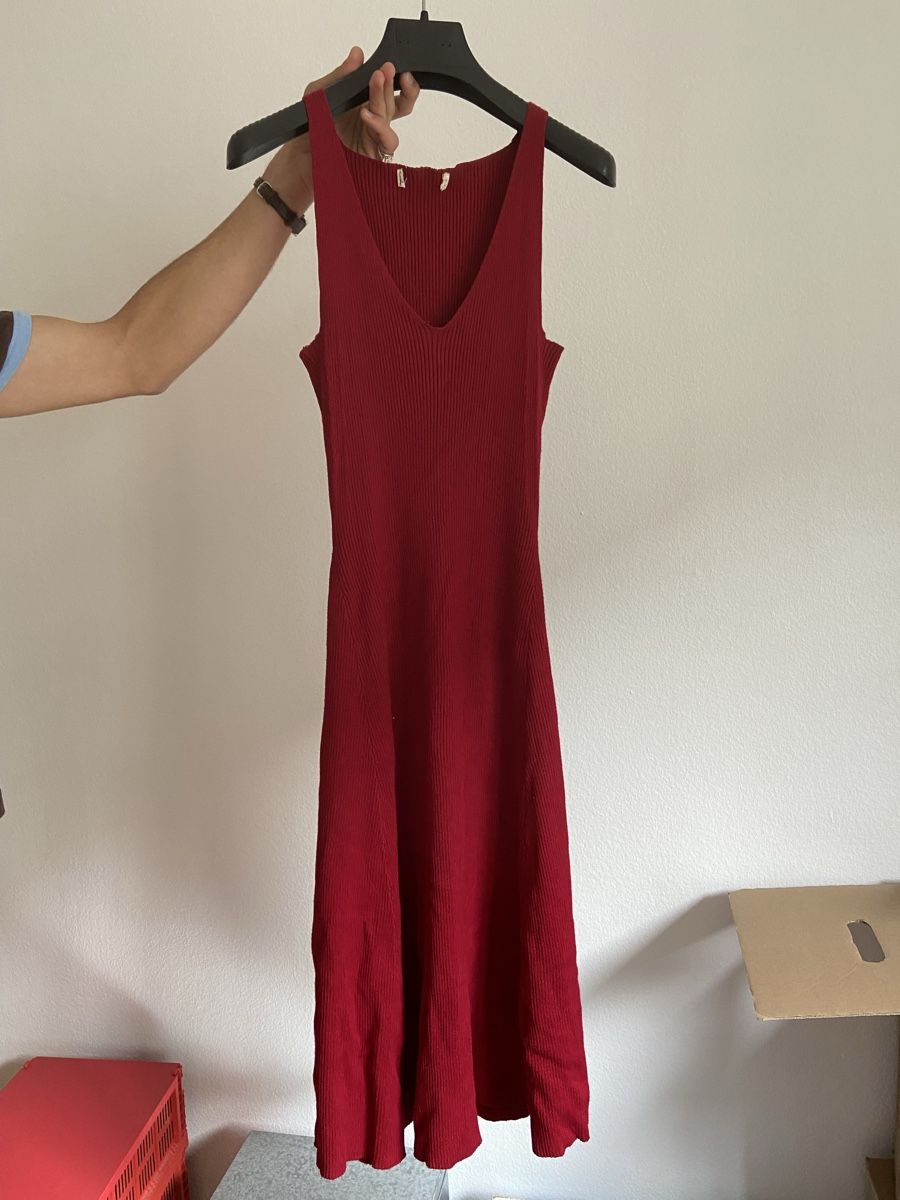 Mango Vestiti: Weinrotes Strickkleid von Mango XS/S – Usato da Zürich venduto da cas_x6pw