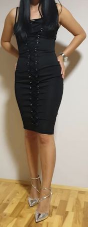  Schwarzes Kleid, Marke Blondy, Grösse S/M