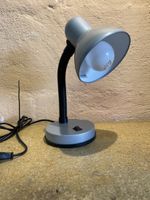 Graue Schreibtischlampe, Top Zustand, voll funktionsfähig