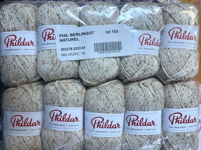 Wolle: 20 PELOTES PHIL BERLINGOT NATUREL – Gebraucht aus Bevaix von Kiwi077