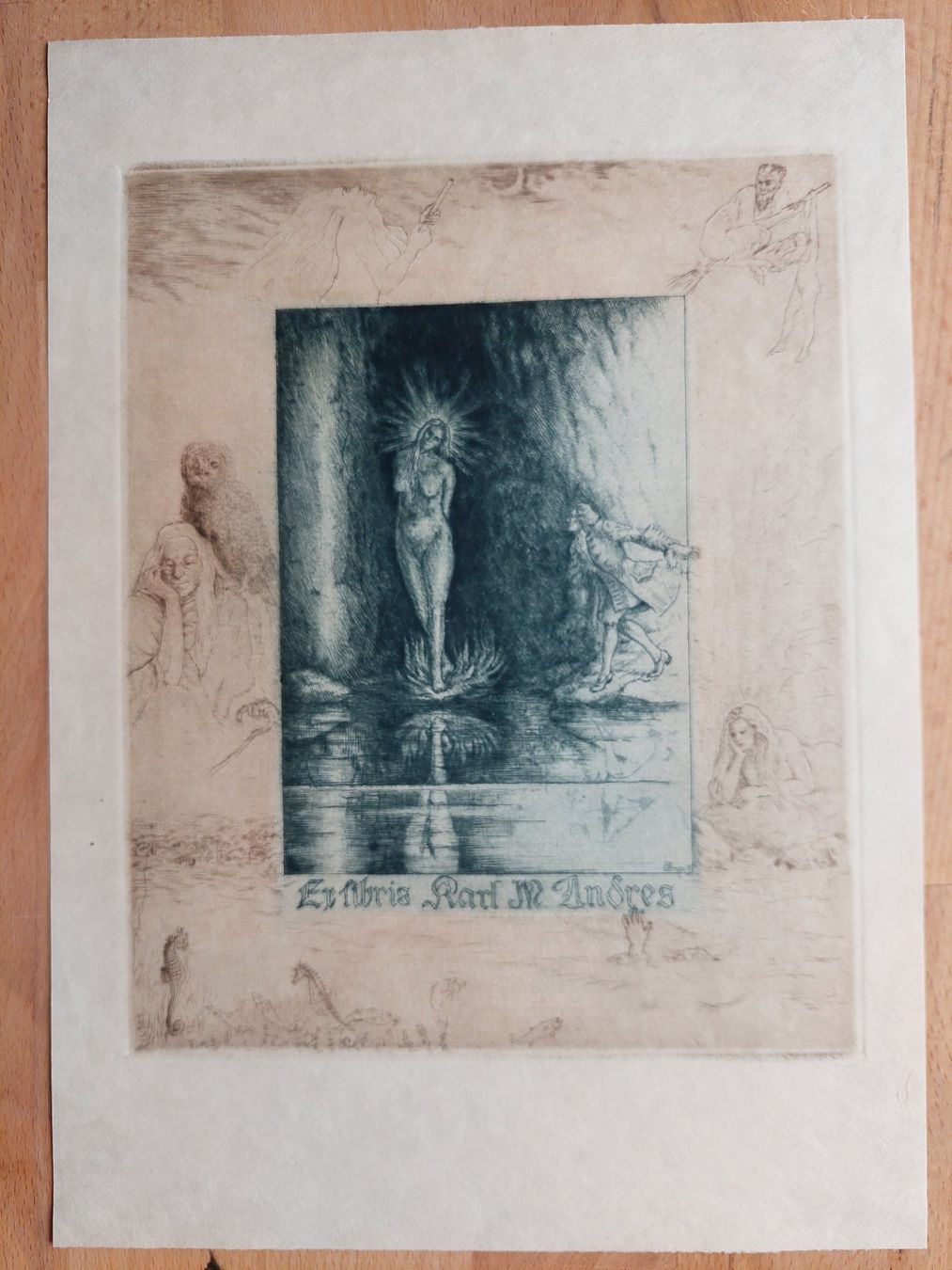 Gemälde: Exlibris Ernst Emil Ebner - Original Radierung Erotik – Gebraucht aus Obfelden von Exlibris-Art 1