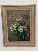 Hans Stähli, Brienz – Altes Ölbild "Blumenstillleben Phlox“