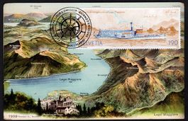 Maximumkarte Schifffahrt Lago Maggiore - Karte Lago Maggiore