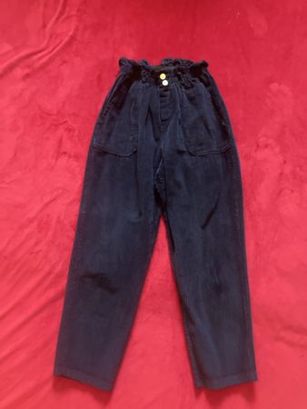 Margot Paris Samthose, Gr. M, Marineblau, Top Zustand! (53)