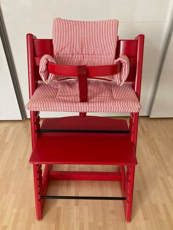Chaise haute Stokke Tripp Trapp rouge avec accessoires Kaufen auf Ricardo