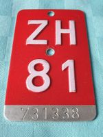 Velonummer ZH 81
