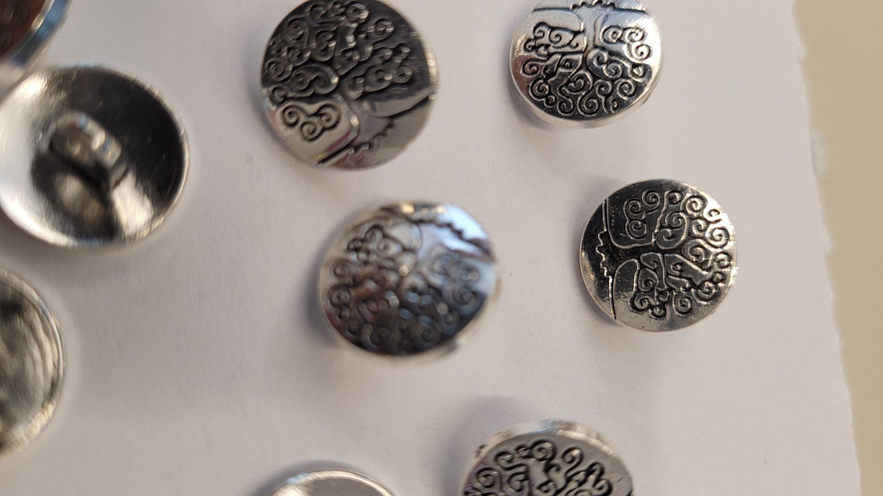 Bottoni: 10 boutons ronds – Nuovo e nell'imballaggio originale da Saxon venduto da Sebdem 1