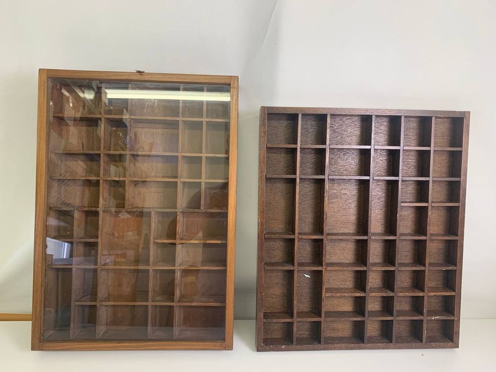 Muschel-Schaukasten Aus Holz Blau - Dekorationsbox Für Sammler & Meeresthema