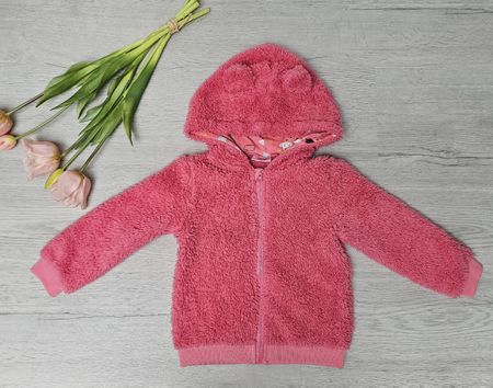 So cute! Mädchen Fleece Jäckchen mit Ohren, Grösse 92cm