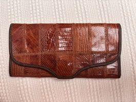 Vintage Brieftasche aus Echsenleder