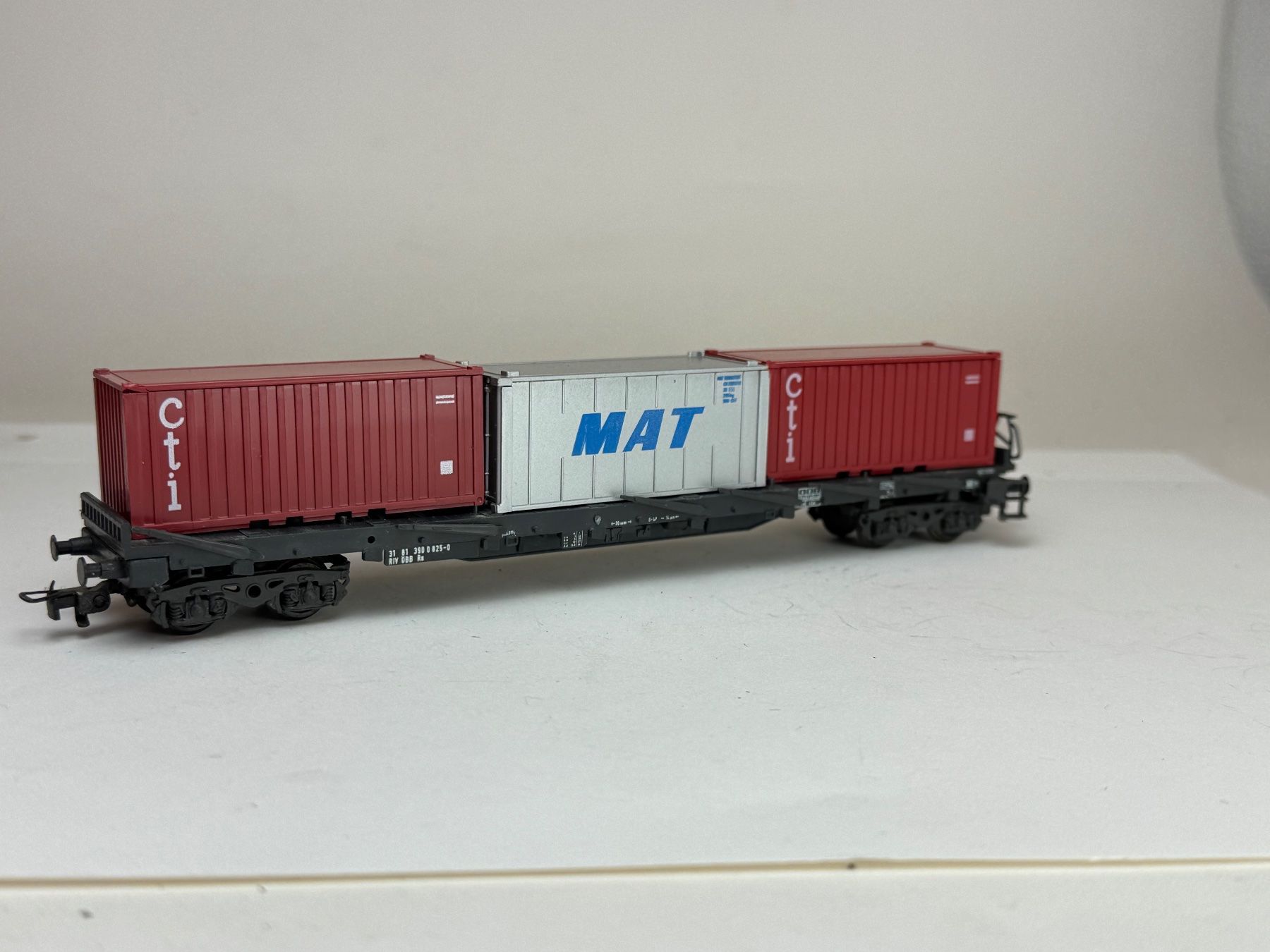 Liliput Modelleisenbahnen: Liliput Containerwagon  MAT 2x CTI – Gebraucht aus Elm von Wikmtz 1