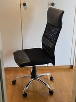 Bürostuhl schwarz Kunstleder / Netzstoff Metallfuss