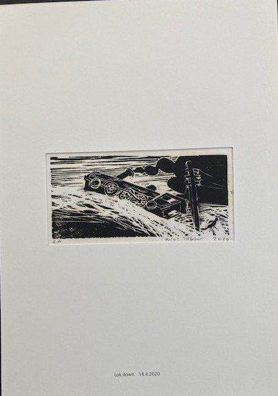 Xilografie: Tobler Willi. Impressionen aus der Coronazeit – Nuovo (secondo la descrizione) da Frauenfeld venduto da picowalo 1
