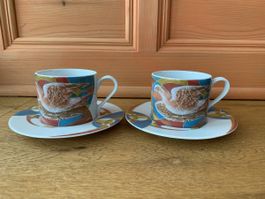 2 Künstlertassen Hans Erni Tea for two  „Der  Friede“
