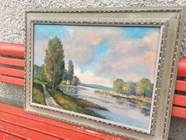 Bewölkter Himmel über dem magischen  Bodensee Oel si.Villard