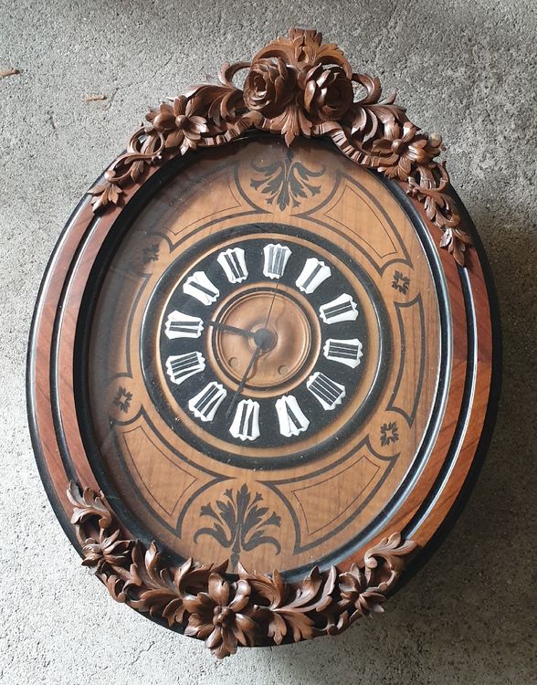 ANCIENNE HORLOGE MURALE bois Forêt noire (58289) EUR 158,00 - PicClick FR