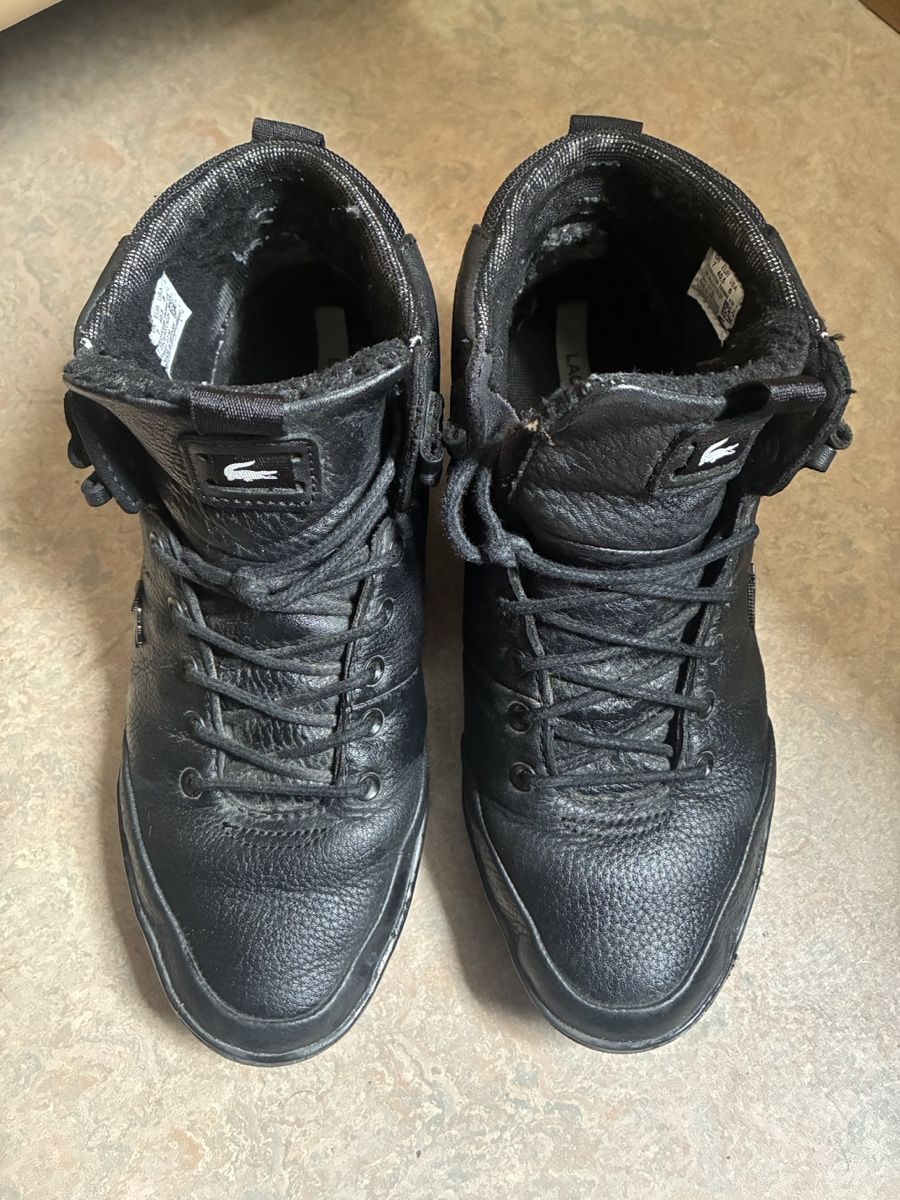 Lacoste Scarpe da uomo: Lacoste boots black leather – Usato da Zürich venduto da Sergio.BR