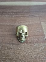 Totenkopf Ring beweglich Bronze