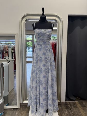 Light Blue Floral Maxi Dress - Size 38