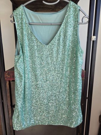 Paillettentop Mint