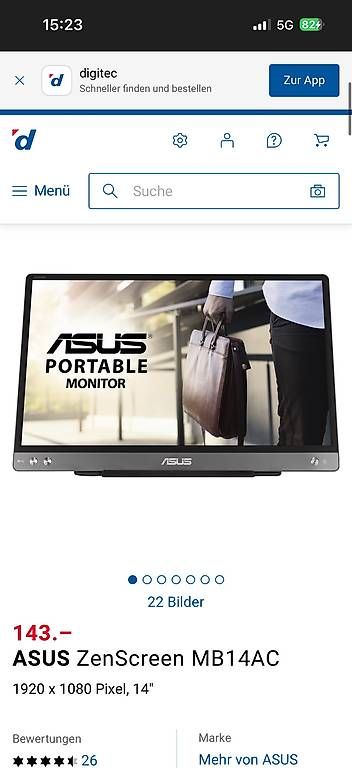 Monitor: ASUS ZenScreen MB14AC Originalverpackt – Usato da Hettiswil venduto da mat_8jyn 4